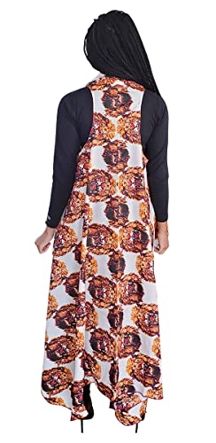 Dupsie's Lion African Print Fashion Shawl wrap with Armholes Light-weight with Belt3
