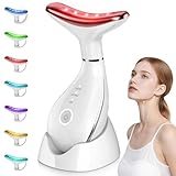Red Light Therapy Device for Face and Neck, 7 Color LED Facial Light Therapy Facial Massager for Skin Tightening and Face Lifting Device at Home Use