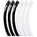 RC ROCHE ORNAMENT 6 Pcs Womens Thin Banana Ponytail Maker Holder Cute Secure Grip Hair No Slip Girls Ladies Beauty Fashion Accessory Clamp Clasp Clip, Medium Black and White
