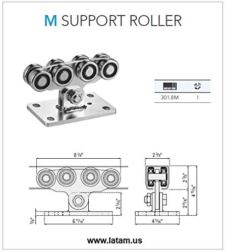 BENINCA HI-MOTIONS Cantilever Sliding Gates Support Roller M 20 Medium Series (301.8M) Made in Italy