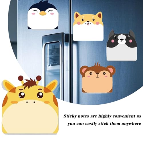 12 Bücher Kinder Haftnotizen,Notizzettel,Cute Sticky Notes,Klebezettel,Notizblock Klein,Cartoon Niedliche,Selbstklebende Notizblöcke für SchüLer,Ideal für Büro,Studenten, Kindergeburtstagsgeschenk