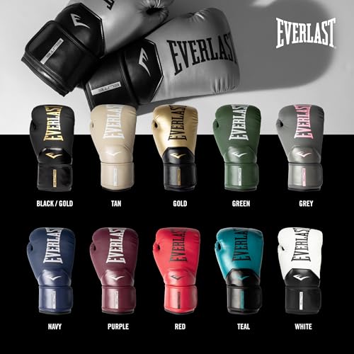 Image of Everlast Elite 2 Boxing Gloves | Pro Training & Heavy Bag Gloves | Men & Women | Ventilated Palm | Multi-Layer Protection | Red, 14 oz
