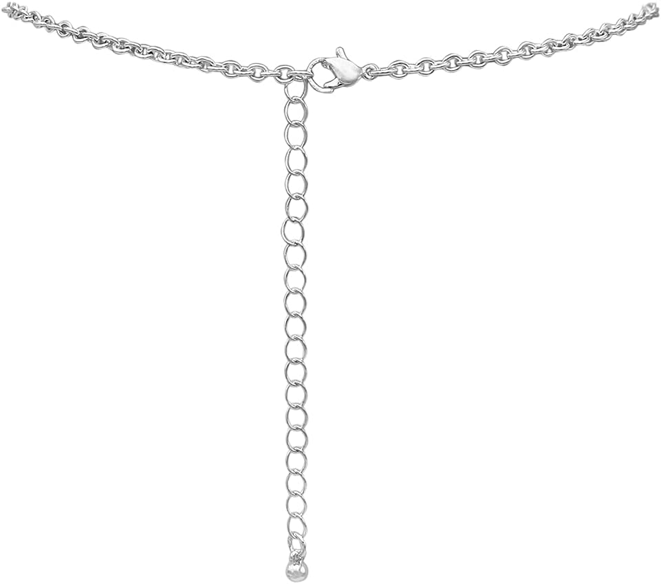 Rosemarie & Jubalee Women's Sleek Statement Polished Silver Tone Filigree Black Enamel Square Pendant Necklace Earrings Set, 18"-21" with 3" Extender