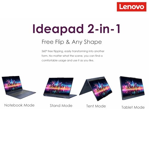 Lenovo Notebook IdeaPad Flex 5 2 em 1, FHD IPS de 14 polegadas 16:10 (1920 x 1200), tela sensível ao
