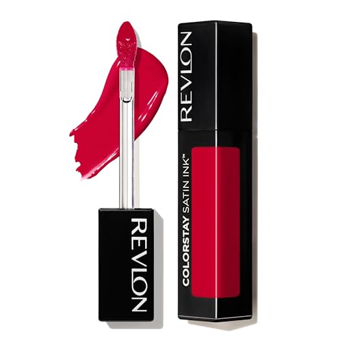 Image of Revlon ColorStay Satin Ink Liquid Lipstick, Longwear Rich Lip Colors, Formulated with Black Currant Seed Oil, 019 My Own Boss, 0.17 fl oz