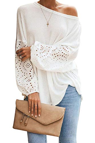 Aibayleef Camicia Donna Manica Palloncino Maglia