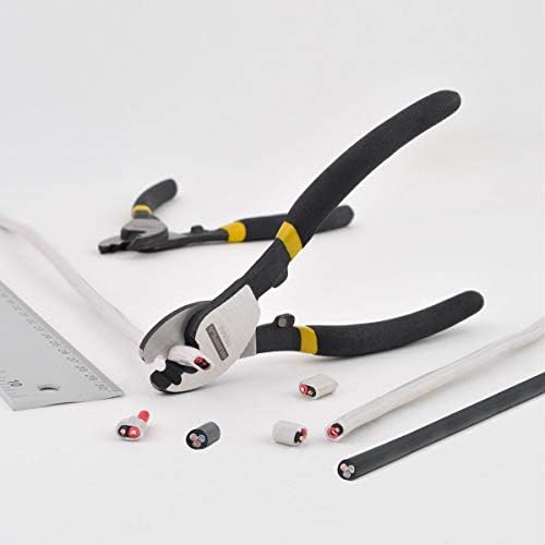 Gunpla 150mm Wire Cutter Heavy Duty Electronics Grip Coaxial Cable Cutter Electricians Wires Cables Cutting Plier with Cable Gripping Jaws for Aluminum Copper Communications Cable 6 inch