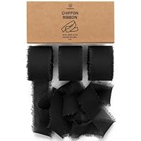 Yoirzit Nastro Chiffon 6 Rotoli, Nastro Seta Con Frange per Matrimonio, Confezione Regalo, Ghirlanda, Mazzi da Sposa - Set Decorativo