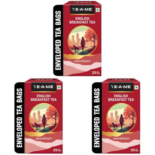 Image of TE-A-ME English Breakfast Tea Bags - 25 Pcs | English Breakfast Tea (Pack of 3)