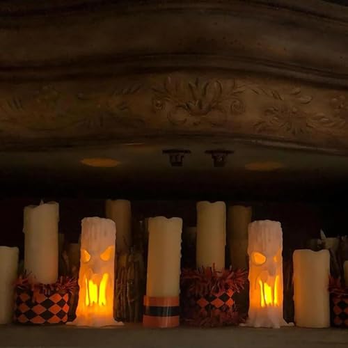 Décoration de table d'Halloween avec bougies LED de table - 6