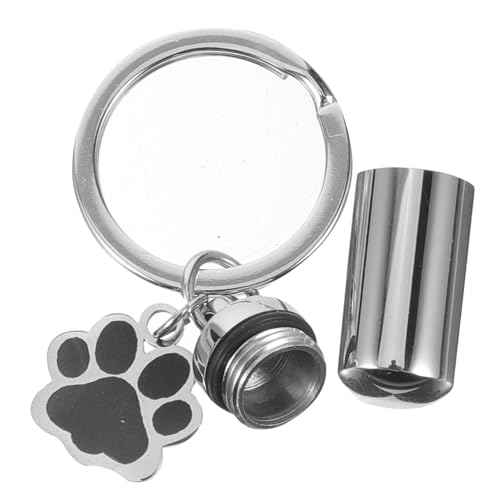 BESPORTBLE メタルアッシュ キーホルダー スプーン 遺灰用のネックレス 散乱管 フィーダ キーホルダー吊り下げ飾り 骨壷の鍵の装飾 ミニアッシュキーチェーン 鍵掛け飾り チタン鋼 Silver