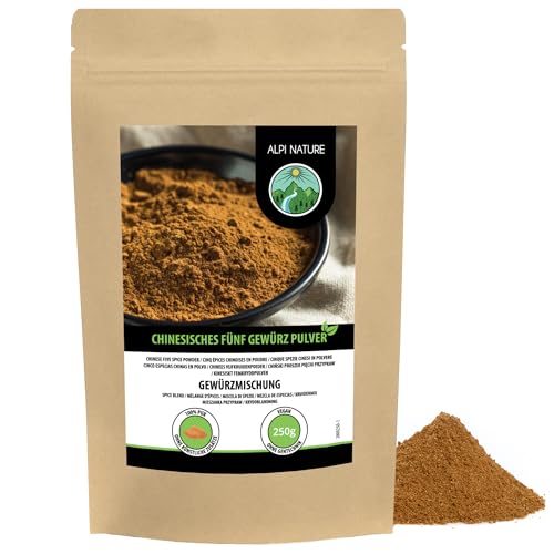 Alpi Nature Cinco Especias Chinas en Polvo 250g, Mezcla de 5 Especias Chinas, Condimento Chino