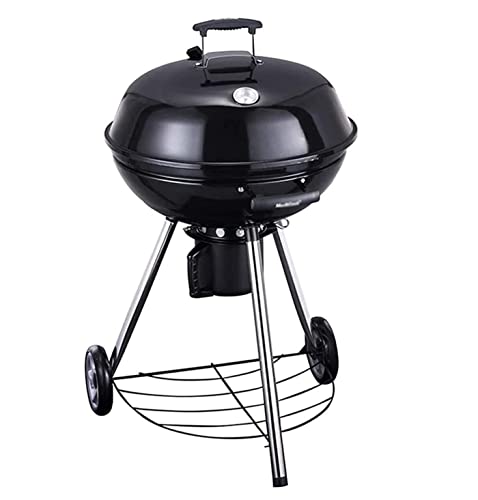 Barbacoa portátil con ruedas para 5 a 15 personas, perfecta para camping, patio, fiestas, portón trasero, color negro