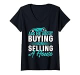 Photo Gallery donna chiedetemi di comprare o vendere una camicia casa divertente agente immobiliare maglietta con collo a v Photo Gallery donna chiedetemi di comprare o vendere una camicia casa divertente agente immobiliare maglietta con collo a v