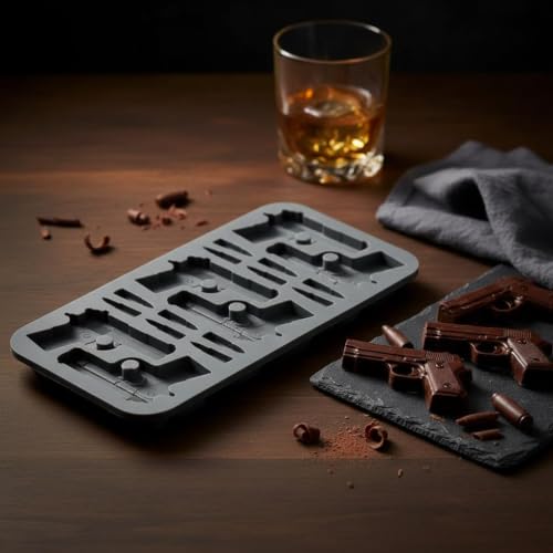 Molde de silicona con forma de pistola para chocolate y manualidades miniatura 5