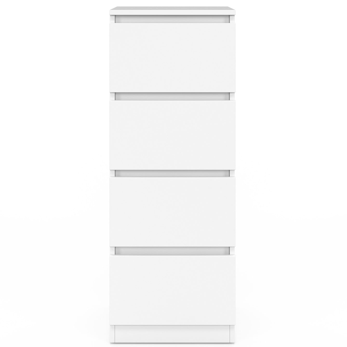 IDMarket - Mueble auxiliar 4 cajones TOMI 30 cm cajonera de madera blanca para entrada y cuarto de baño
