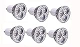 GU10 LED Light Bulbs 6 Pack,GU10 3W LED Bulb Warm White LED Spot Bulb GU10 Base AC85-265V LED...