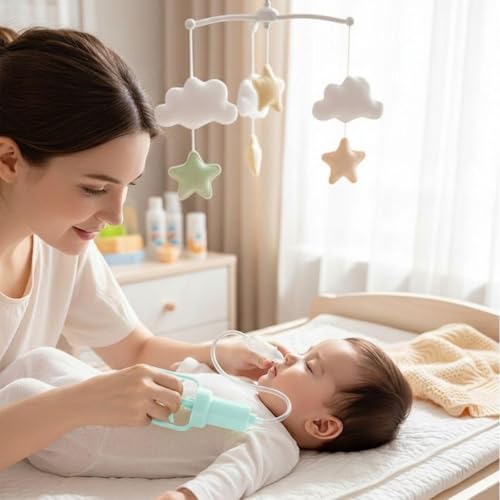Image of PandaEar Baby Nasal Aspirator, Nose Cleaner - Manual Mucus Remover with Soft Silicone Tip for Infants, Reusable, Easy to Use
