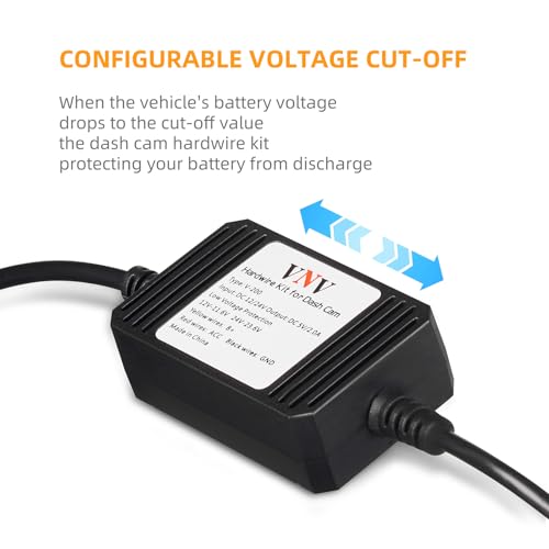 Kit de cableado para cámara de salpicadero Tipo C de VNV con protección de batería 6