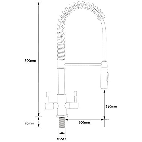 Rubinetto miscelatore che si può estendere in