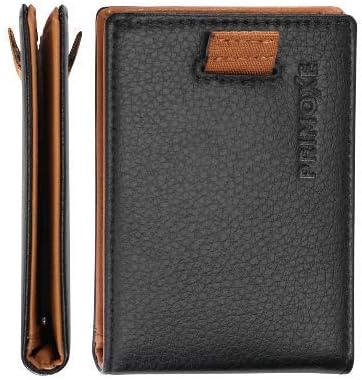 PRIMOXE RFID Blocking Bifold Slim Vegan Leather Minimalist Front Pocket Wallets for Men Money Clip
