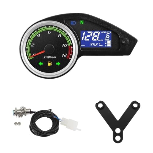 Compteur de vitesse digital moto universel 12V avec tachymètre numérique