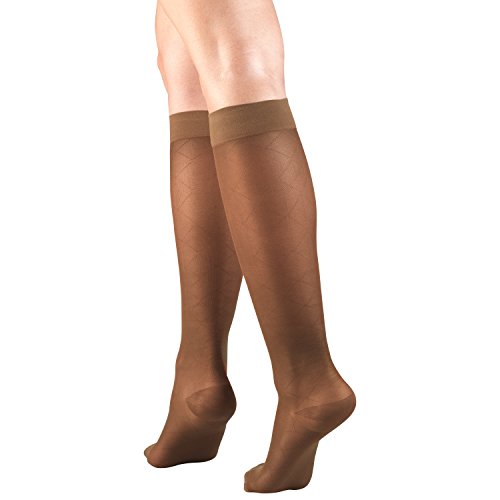 Image of Truform Compression 15-20 mmHg Sheer Knee High Stocking