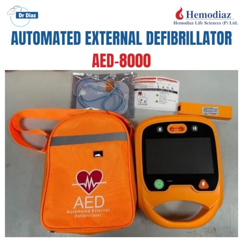 Image of Dr Diaz Automatic External Defibrillator (AED-8000) Machine, Portable, Easy to Use Portable Automatic External Defibrillator (AED) for Emergency Response treat sudden cardiac arrest