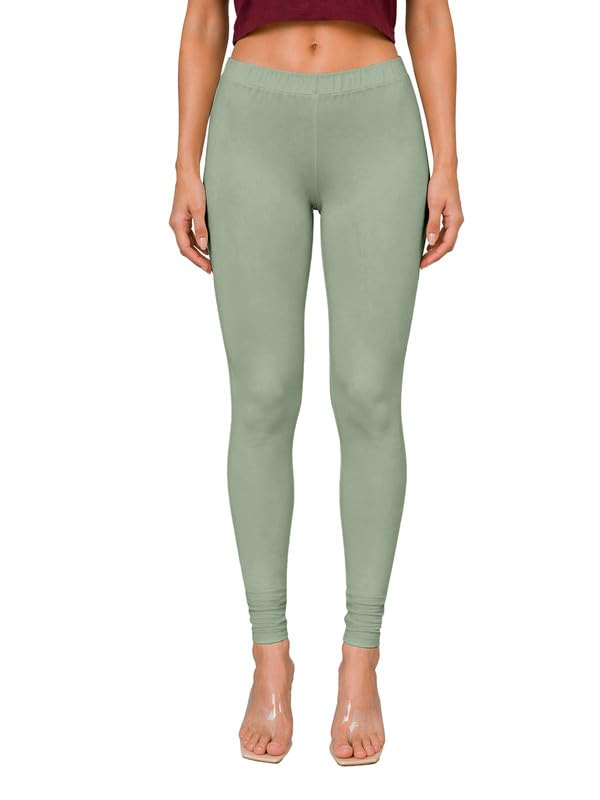 Image of TRENDMALLS Women's Microfiber Elastane Stretch Soft Churidar Length Leggings with Ultrasoft Waistband