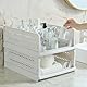 RMAN 3 Stück Kleiderschrank Organizer Faltbare Schrank Organizer Schubladenboxen Stapelbar Aufbewahrungsboxen für Unterwäsche, Socken, Kleidung, Schlafzimmer, Küche, Badezimmer, Weiß