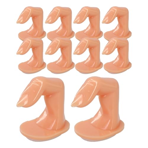 10 piezas Practica uñas acrílicas UV para dedos miniatura 1