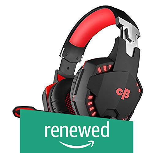 Image of (Refurbished) Cosmic Byte Kotion Each Over the Ear Headsets with Mic & LED - G2000 Edition (Red, Rubberized Texture)