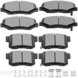 Ceramic Brake Pads Kits,SCITOO 8pcs Brakes Pads Set fit for 2002-2004 for Honda CR-V,2003-2011 for Honda Element