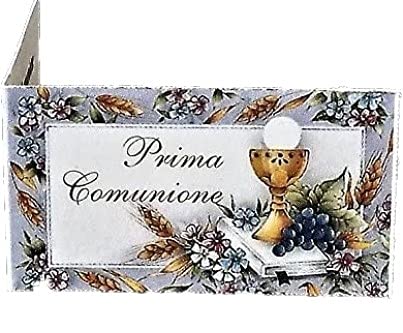 35 Scatole Tunica Prima Comunione Bomboniera Porta Confetti Completa di Nastrino E Bigliettino con Stampa a Colori Made in Italy