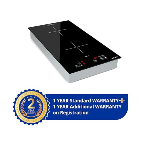 Image of iBELL EMINENCE02, 3500W, 2-Zone Induction Hob with Touch Controls & Toughened Glass, High Speed Heating, Energy Efficient, Perfect for Modern Kitchens (black)