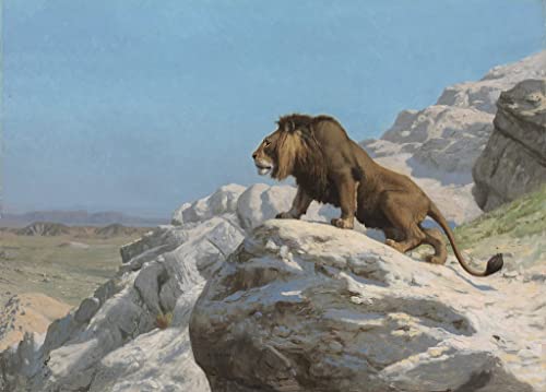 Tableau Lionaguets Gérôme grand poster vintage pour une décoration murale de chambre élégante