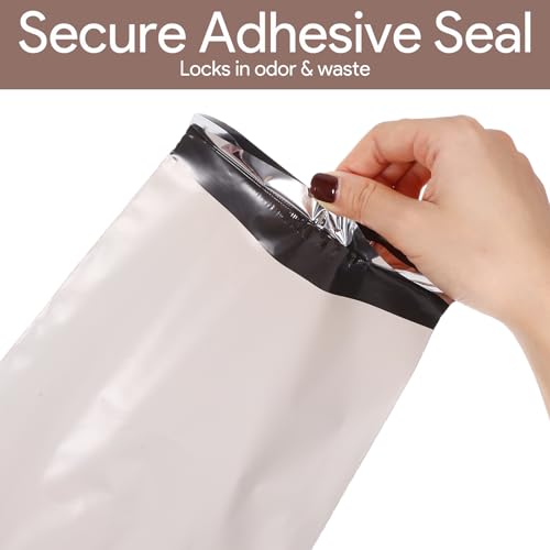 Image of 100 Pcs Sanitary Napkin Disposal Bags, Feminine Hygiene Period Bags for Tampons & Pads, Period Disposal for Teen Girls, Odor Blocker, Leak-Proof Sanitary Storage for Menstrual Products, Beige