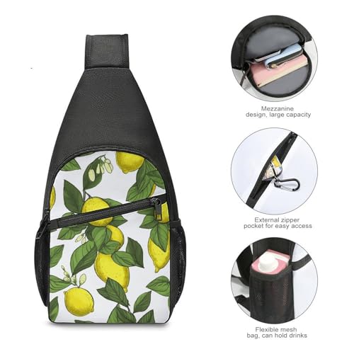 Bolso bandolera amarillo ligero para senderismo y viaje miniatura 5