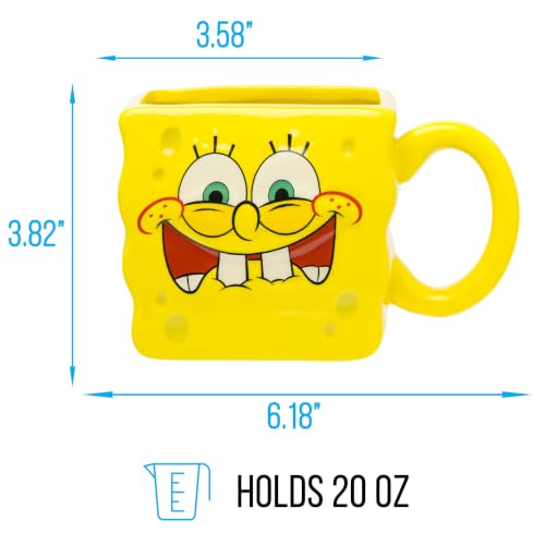 Taza de cerámica 3D de Bob Esponja 20 onzas miniatura 3