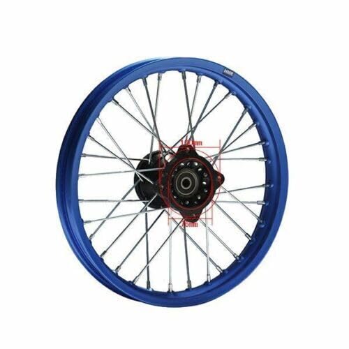 Cerchio in alluminio anodizzato da 14 pollici anteriore tipo 2, adatto per quasi tutti i modelli con asse da 15 mm, Dirt Bike, Pit Bike, XMOTOS, Motocross (blu)