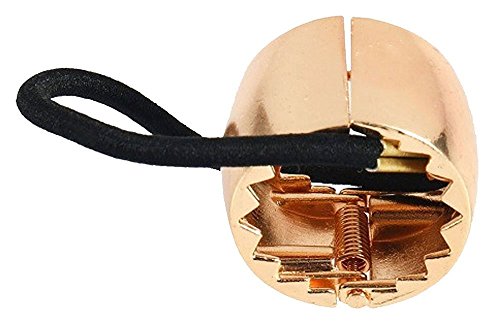 FOONEE Elastic Cuff Wrap Hair Styling Ring Mirror Metal Ponytail Holder,Gold