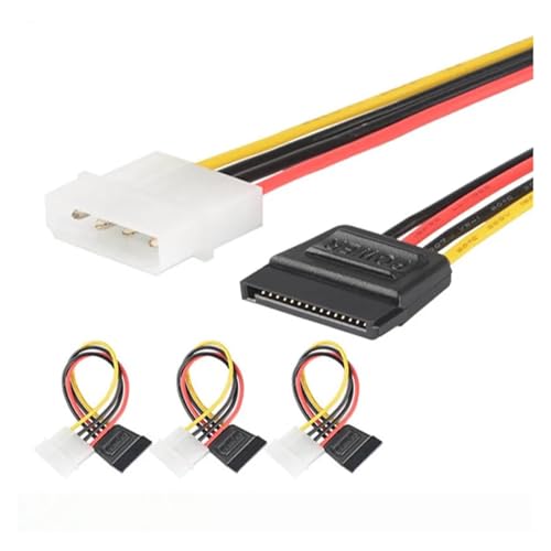 4 �s�� IDE - SATA 15 �s�� HDD �d���A�_�v�^ �P�[�u�� �n�[�h�h���C�u �A�_�v�^ �I�X - ���X Molex SATA �d���P�[�u��(3pcs)