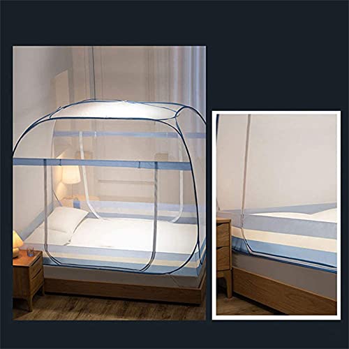 Pop-up Bedrukte Klamboe-sprei, Draagbare Klamboe Voor Op Reis, Vierkante Yurts Volledig Omsloten Bednetten, Opvouwbaar… - Afbeelding 3