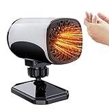 Car Heaters for Vehicle | 12V 360 Degree Rotating Defogger - Small Plug in Windscreen Heater Fan | for Truck Vehicle Sedan Pickup Scooter SUV RV Golf Cart Tricycles Bedroom Bathroom Camping Winter