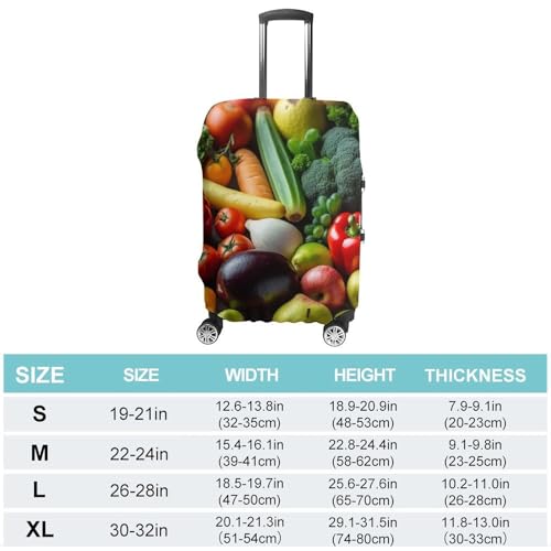 Luggage Cover Elastic Suitcase Cover Protector Washable Travel Baggage Covers Fresh Fruits And Vegetables Luggage Covers Carry On Luggage Protector Anti-scratch 19-32 Inch M2