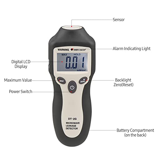Detector digital portátil de fugas de microondas EMF miniatura 4