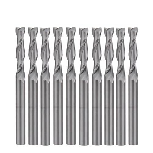 Double Flute Spiral CNC Router Bits 3.175 X 12mm Engraving Cutting Tool