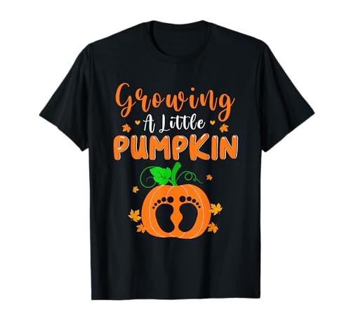Growing Little Pumpkin Thanksgiving Pregnancy Announcement T-Shirt