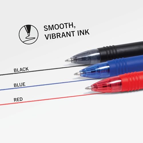 Image of Zebra Pen Z-Grip Retractable Ballpoint Pen, Black, Blue, Red, 1.0mm, 24-Pk