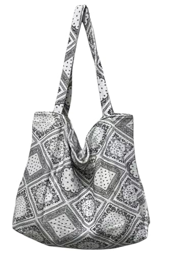 Image of 2026 Corduroy Tote Bag with Zipper Large Casual Handbags Shoulder Purse for Women
